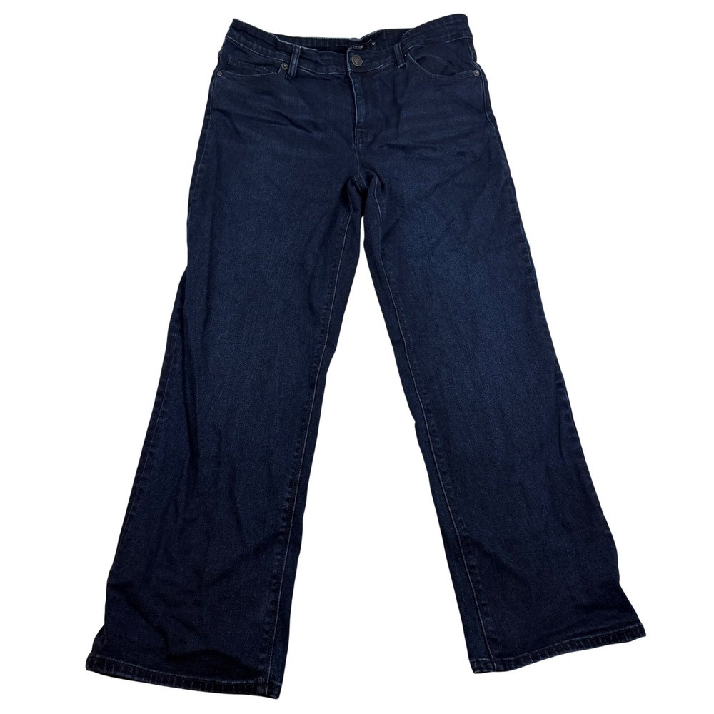 Hudson Los Angeles Womens Dark Wash Straight Leg Jeans Size 10 Stretch Denim